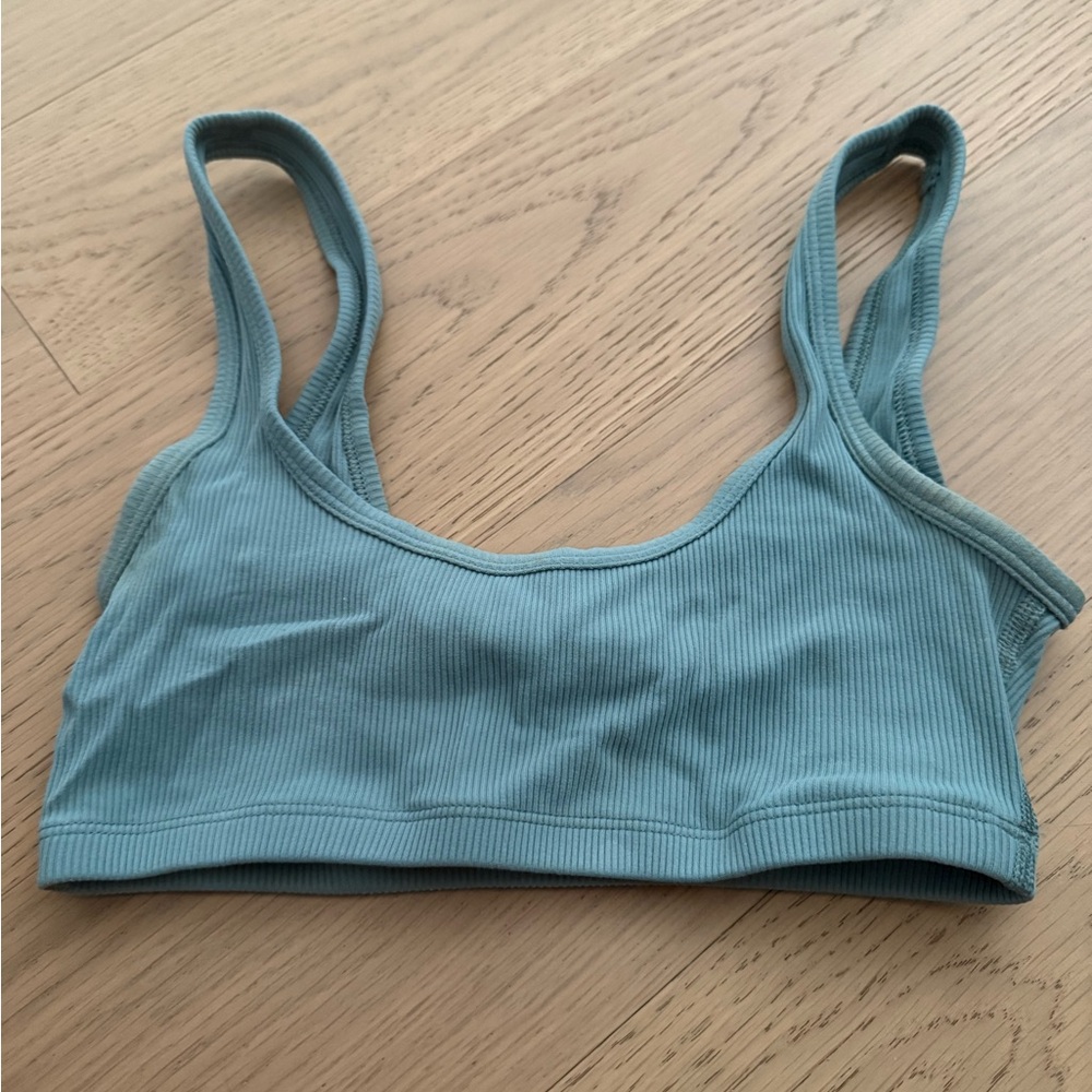 TNA Ribbed Teal Sports Bra